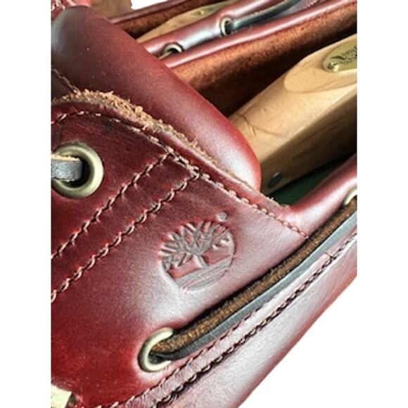 Timberland Men’s sz 13W 2 Eye Boat Shoe in Wine Color main image 7
